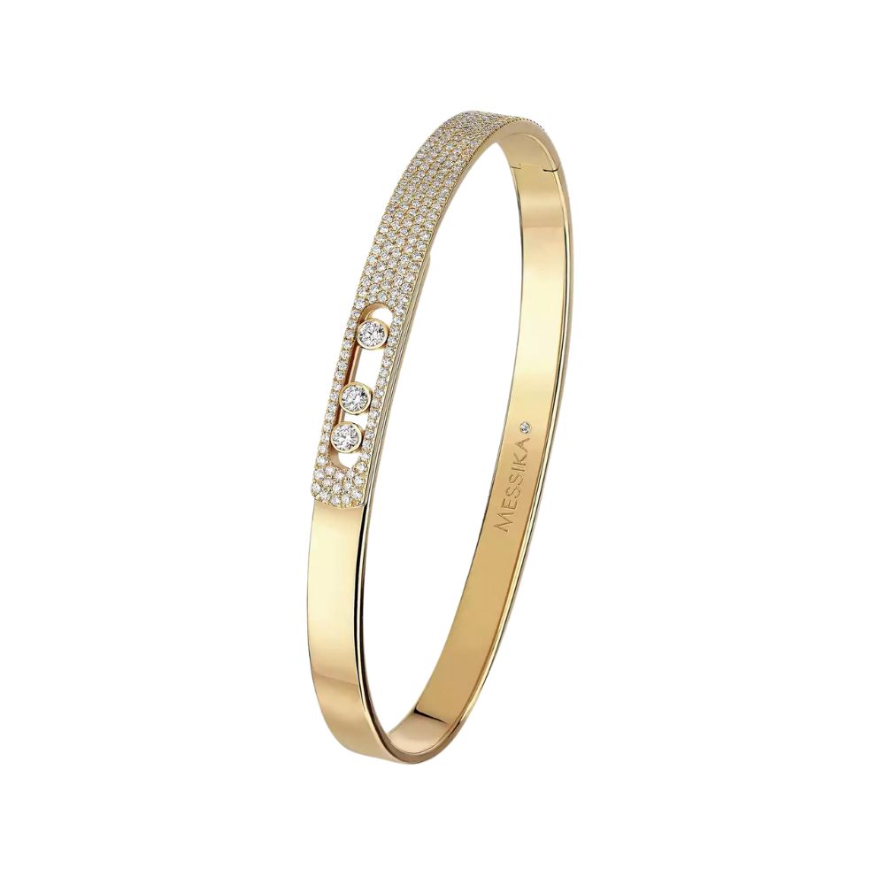 Messika 18k Move Noa Semi Pave Diamond Bangle